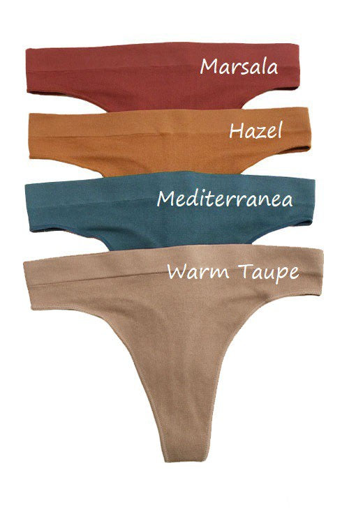 Seamless Ribbed Thong