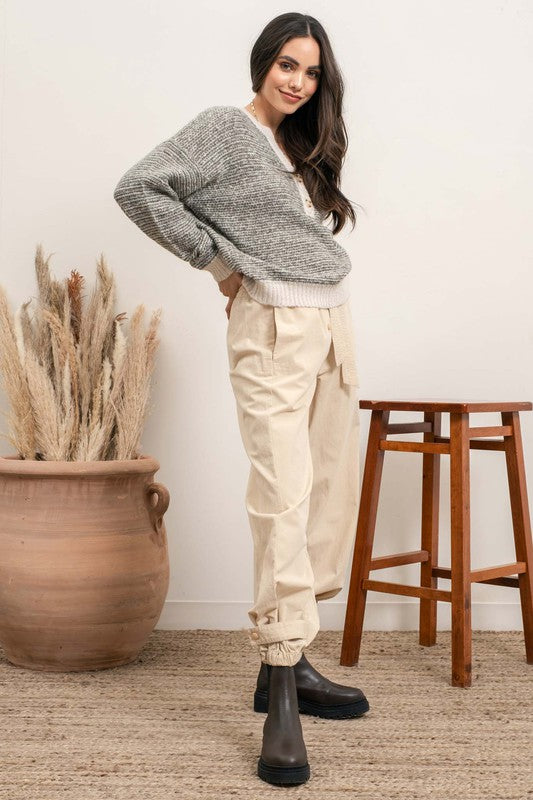 Marled Knit Pullover