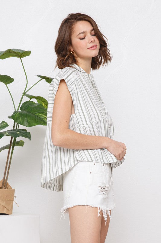 Stripe Button Up