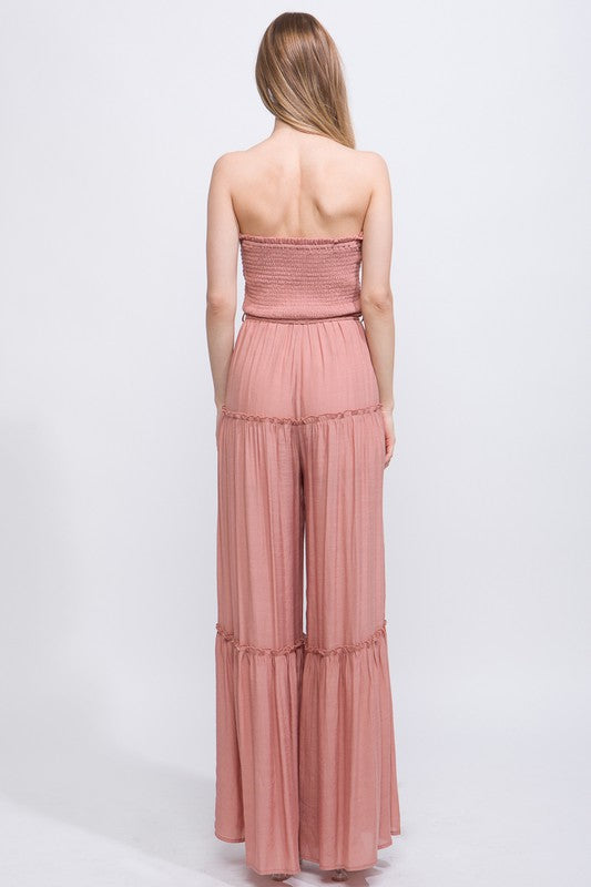 Smocked Ruffle Jumpsuit
