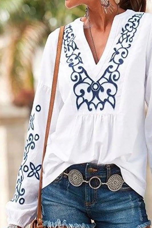 Tribal V-Neck Shirt