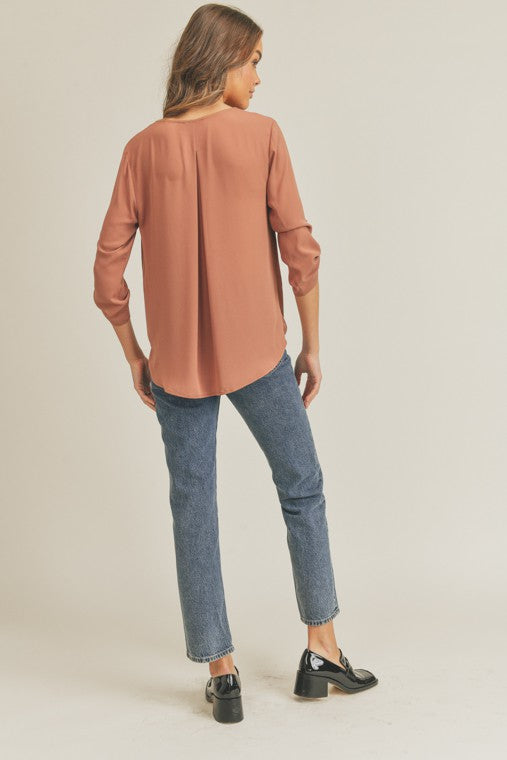 Tab Sleeve Top