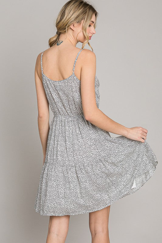 Ditsy Flare Dress