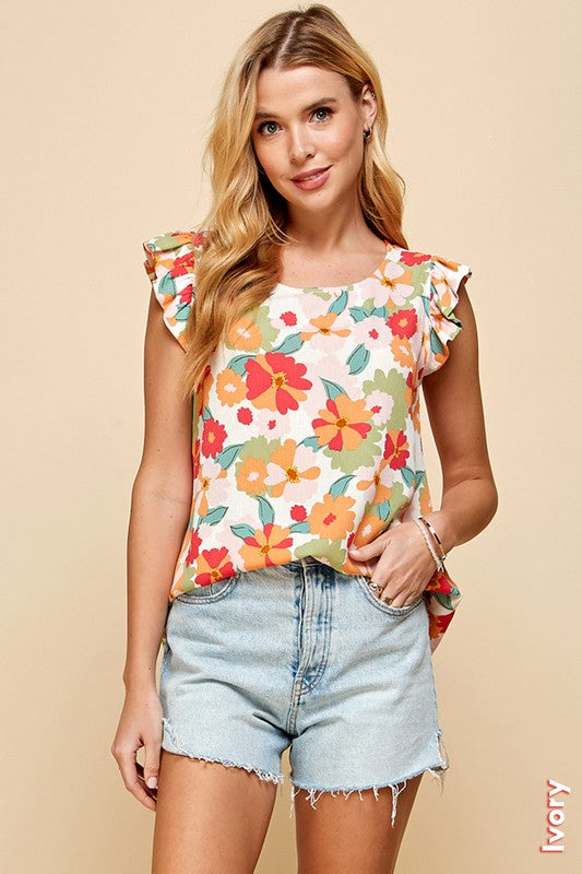 Floral Sleeveless Top