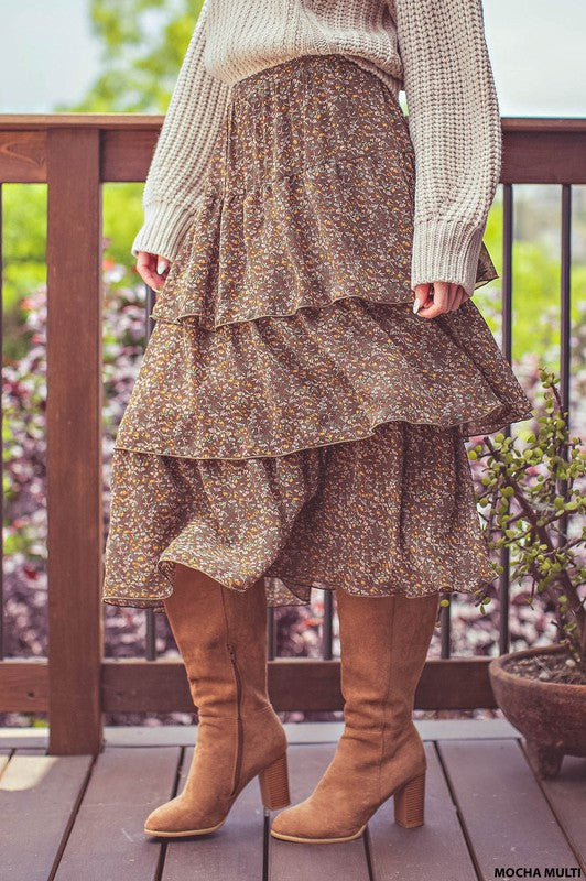 Lurex Layered Skirt