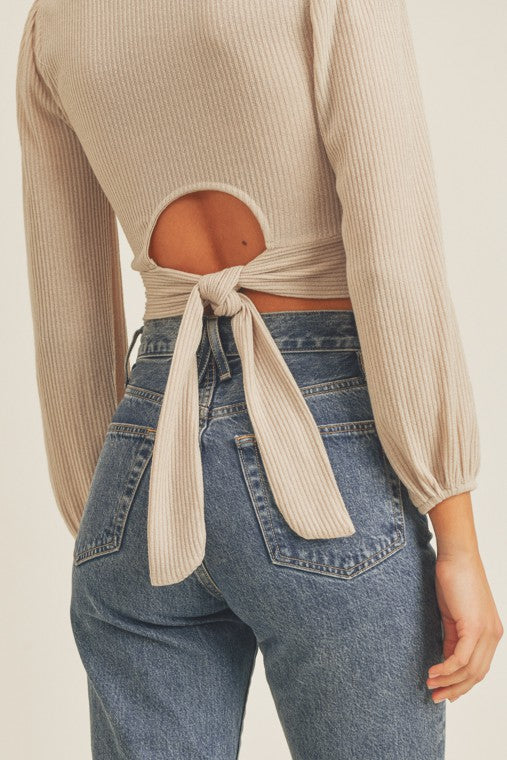 Tie Back Knit Top