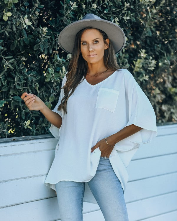 Oversized V-Neck Top