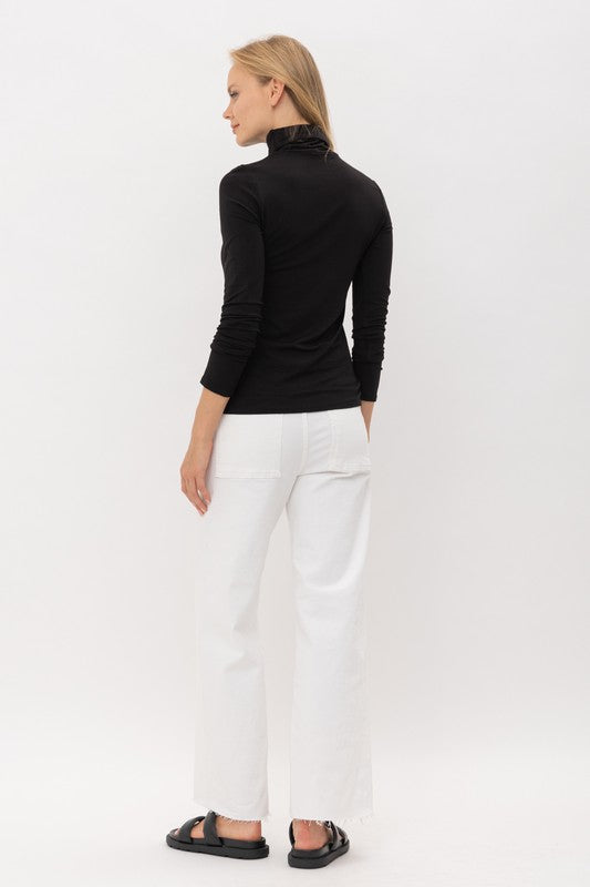 Fitted Turtleneck Top