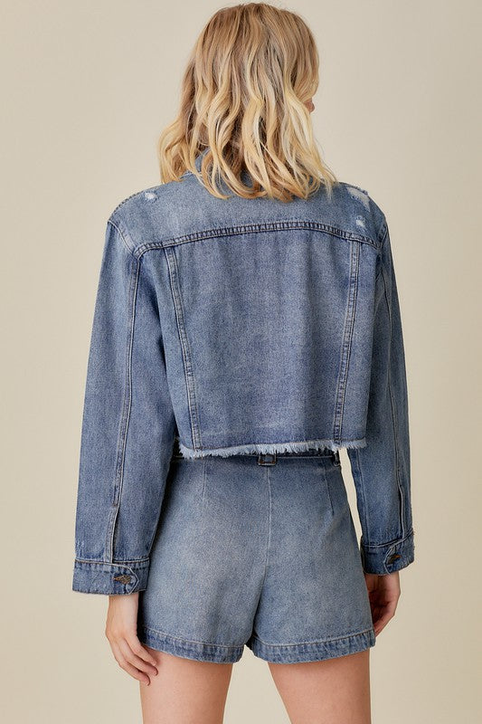 Raw Edge Denim Jacket