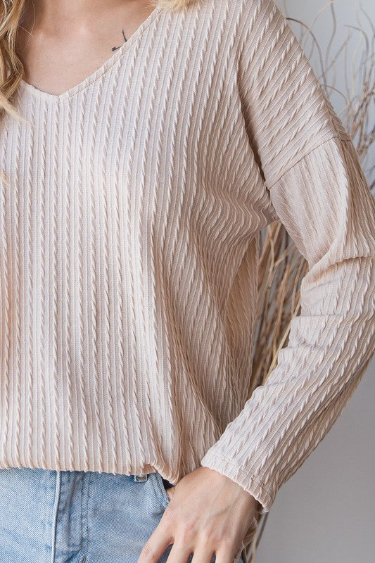 Ribbed Long Sleeve Top