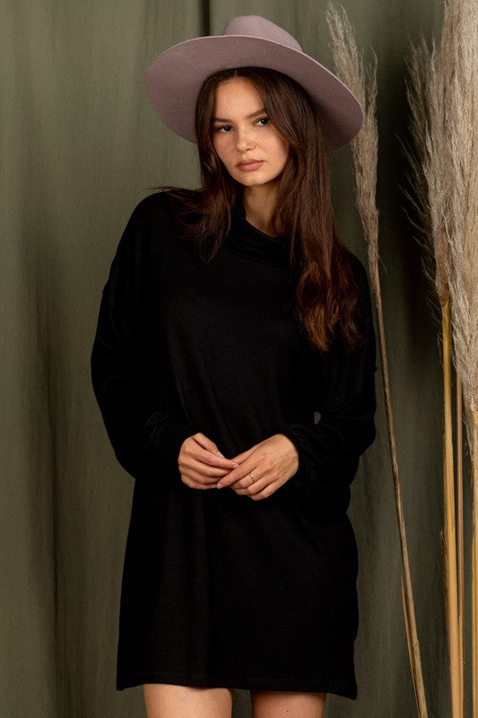 Turtleneck Midi Dress
