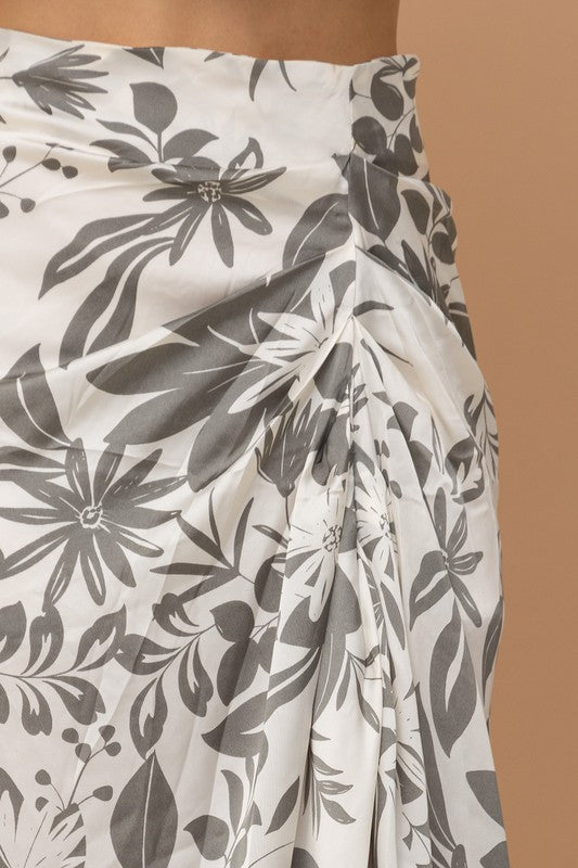 Satin Pleated Skirt