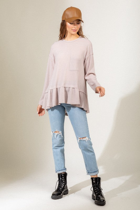 Waffle Knit Top