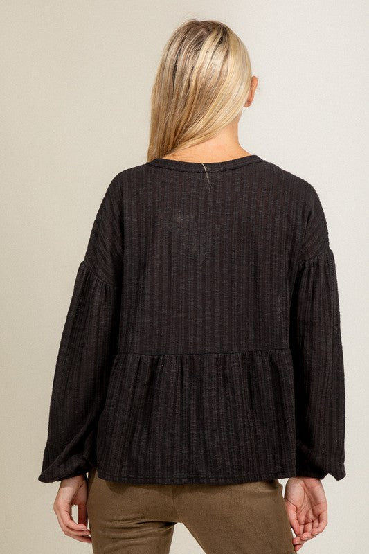 Babydoll Rib Top