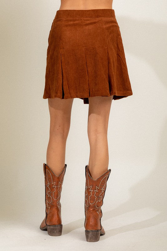 Casual Pleated Skirt