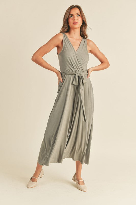 Surplice V-Neck Jumpsuit