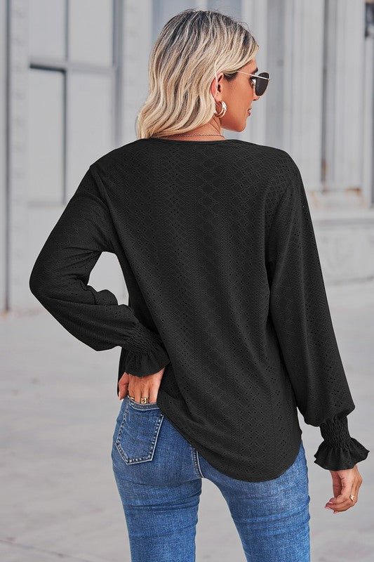 Hallow Out Lace Shirt