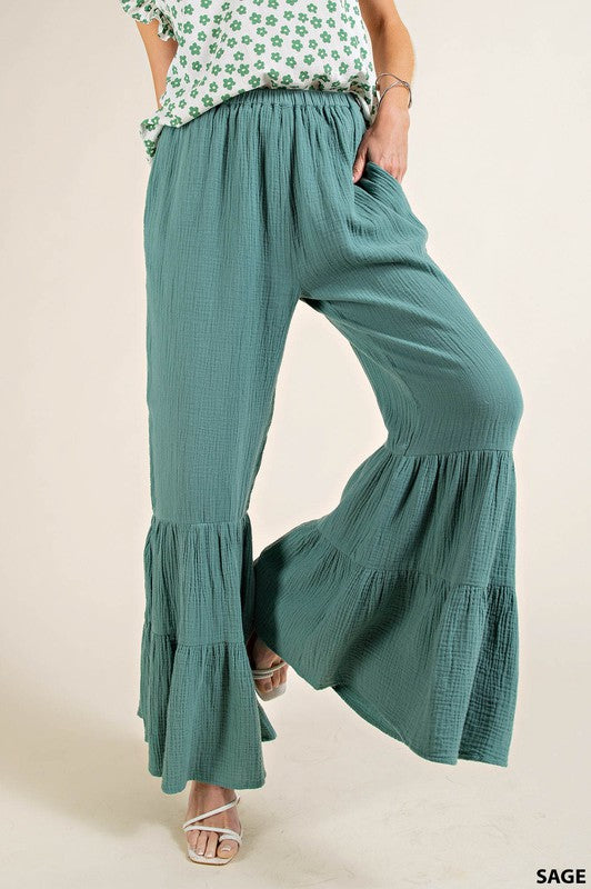 Gauze Wide Trousers