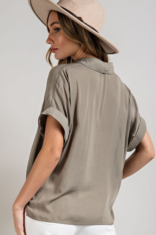 Pocket Blouse Top