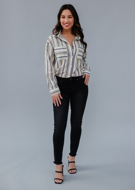 Striped Button Up