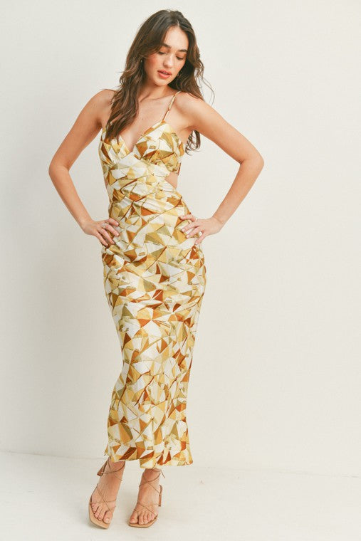 Abstract Maxi Dress