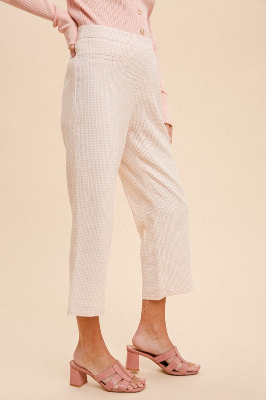 Gingham Textured Pants