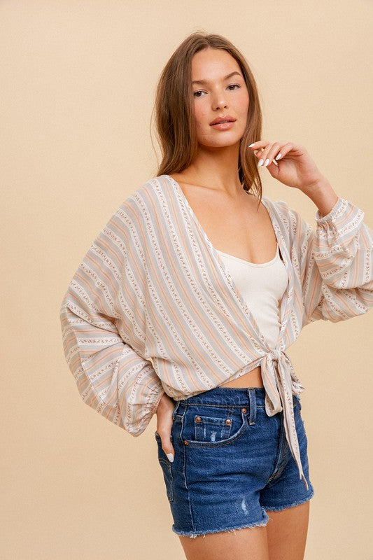 Front Tie Kimono