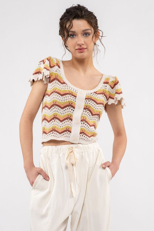 Chevron Crochet Top