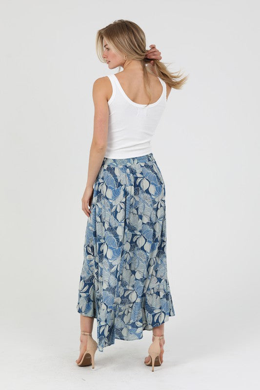 Printed Ruffle Skirt