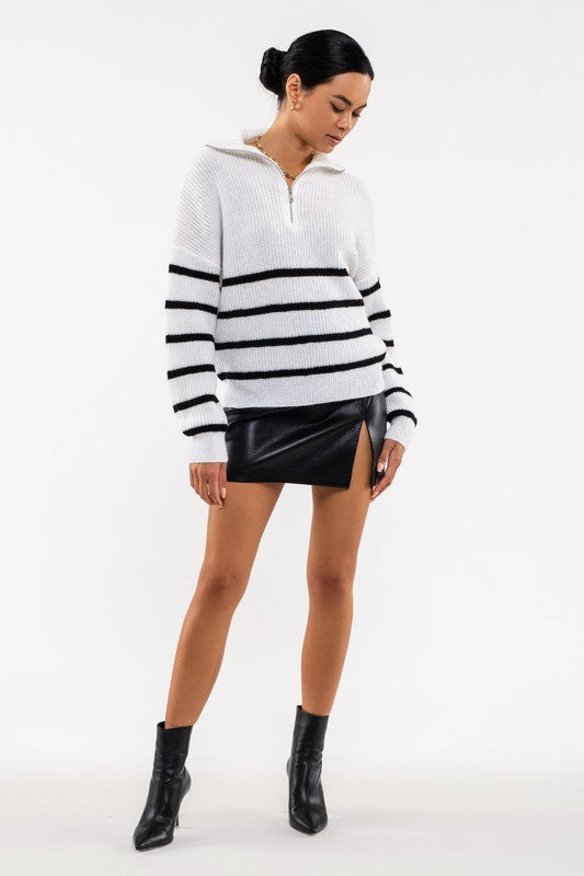 Half-Zip Knit Sweater