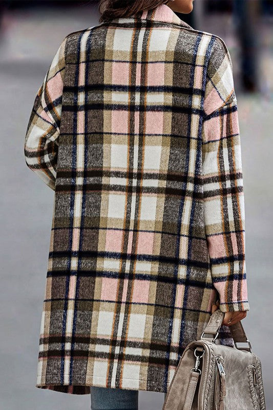 Plaid Lapel Jacket