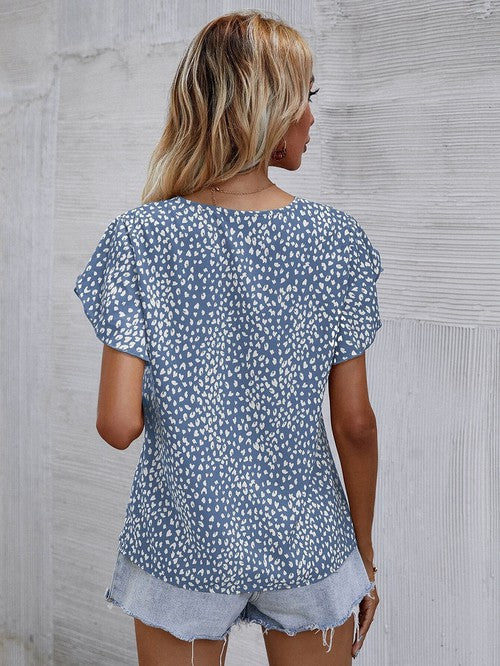 Printed V-Neck