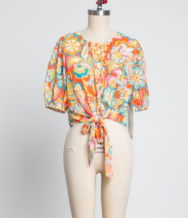 Floral Tie Top