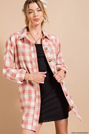 Plaid Duster Jacket
