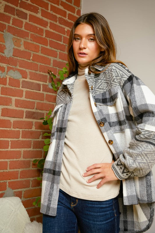 Jacquard Shirt Jacket