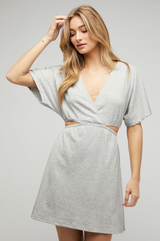 V-Neck Midi Dress