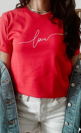 Love in Cursive Tee