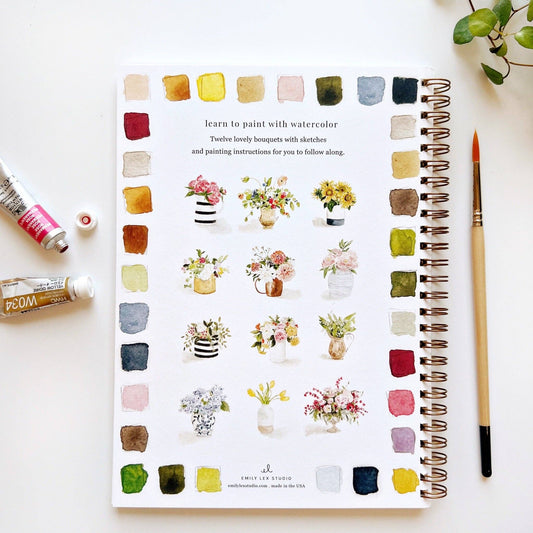 Watercolor Bouquets Workbook