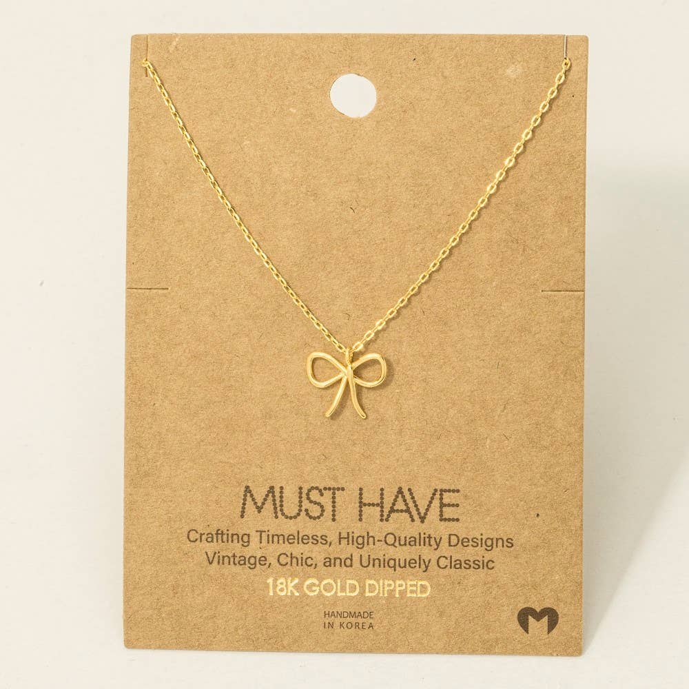 Ribbon Bow Necklace