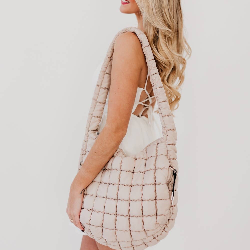 Carmen Quilted Hobo Bag