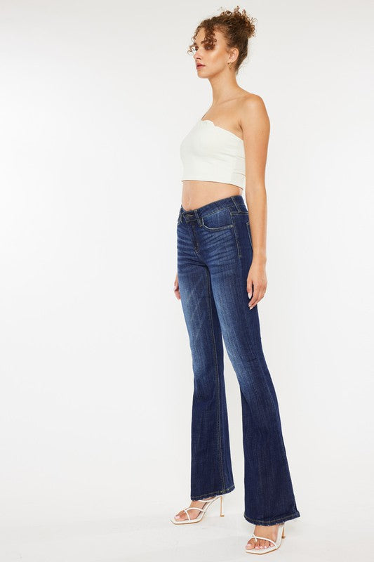 Mid-Rise Flare Denim