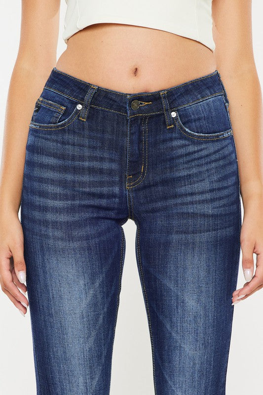 Mid-Rise Flare Denim