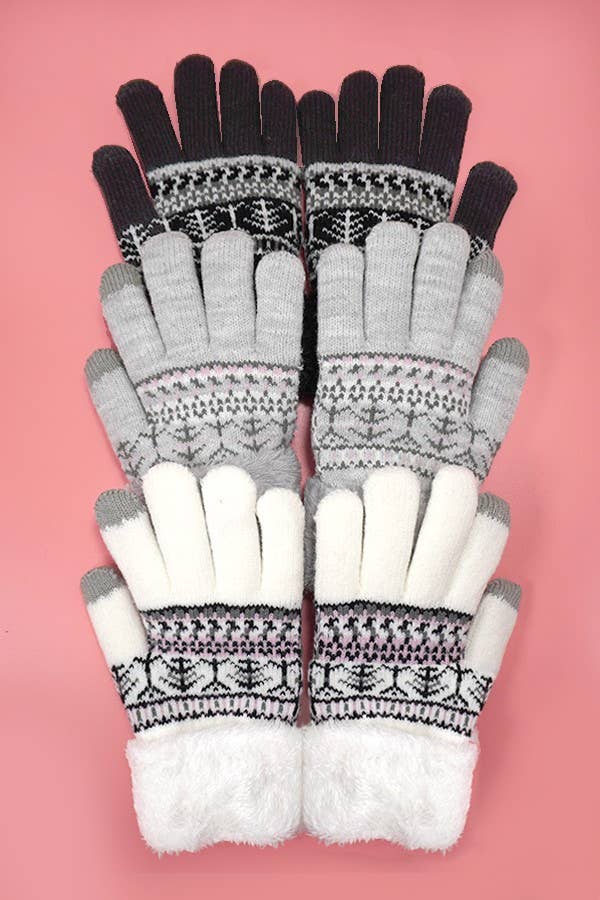Aztec Winter Wool Gloves