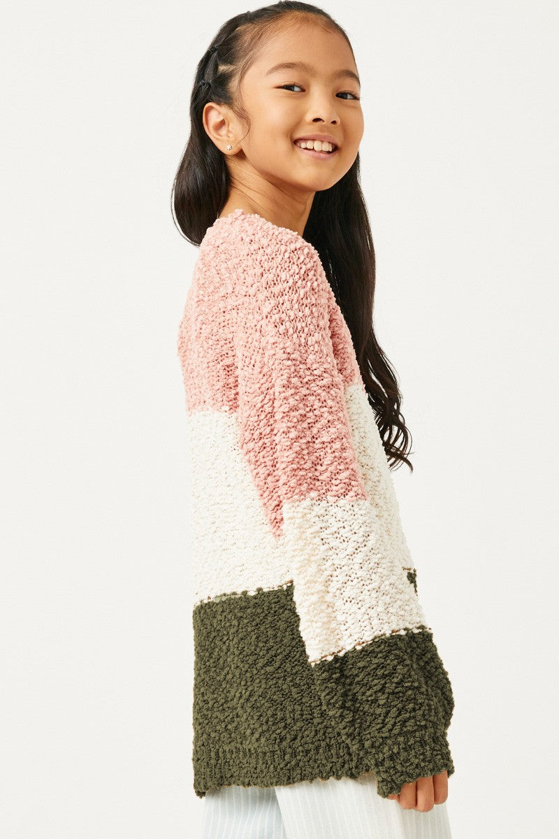 Color Block Popcorn Sweater