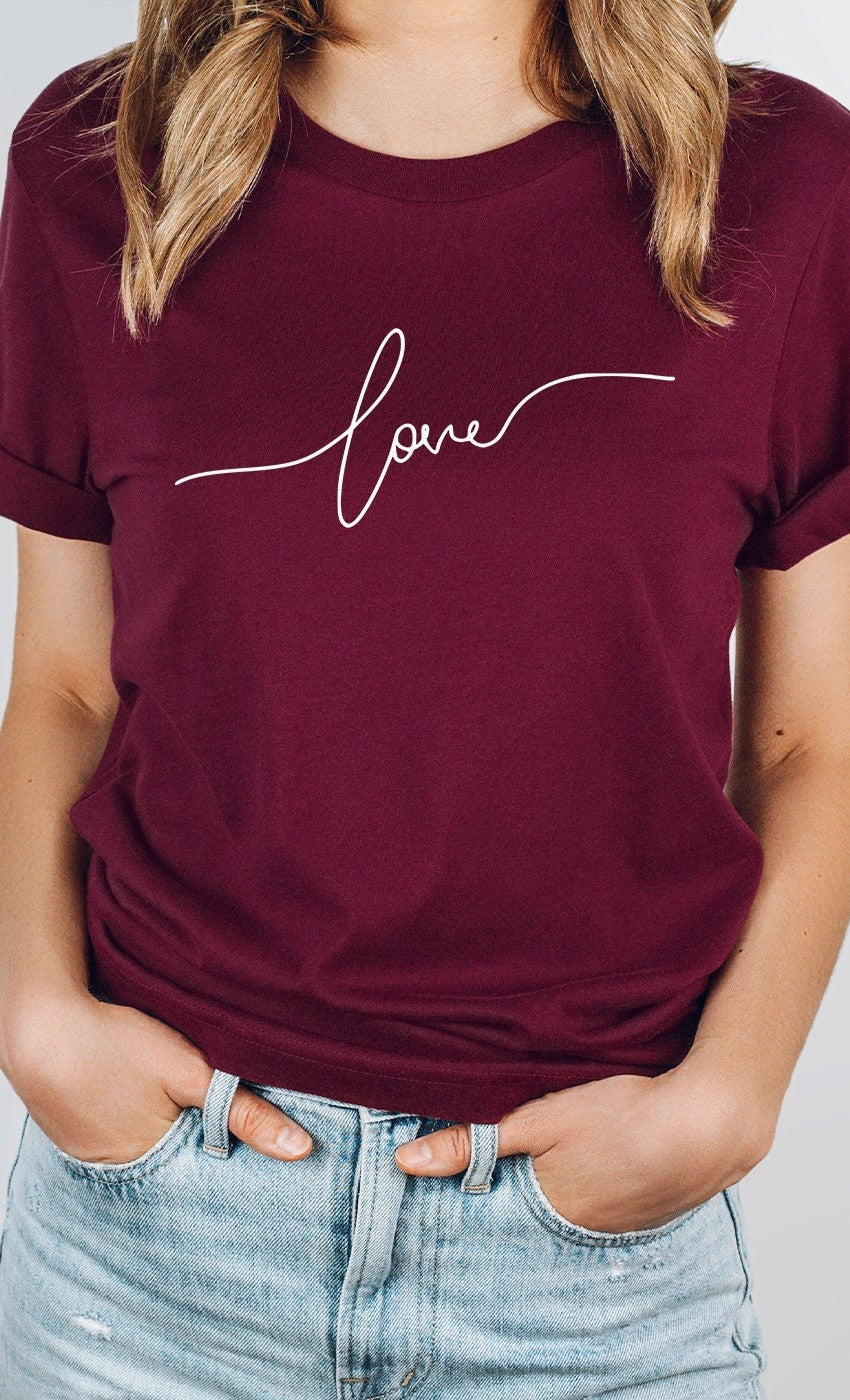 Love in Cursive Tee