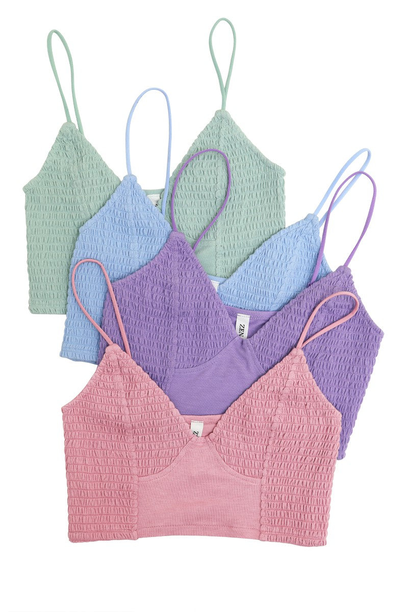 Smocked Triangle Bralette