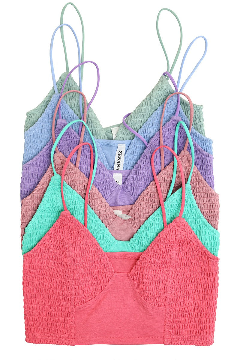 Smocked Triangle Bralette