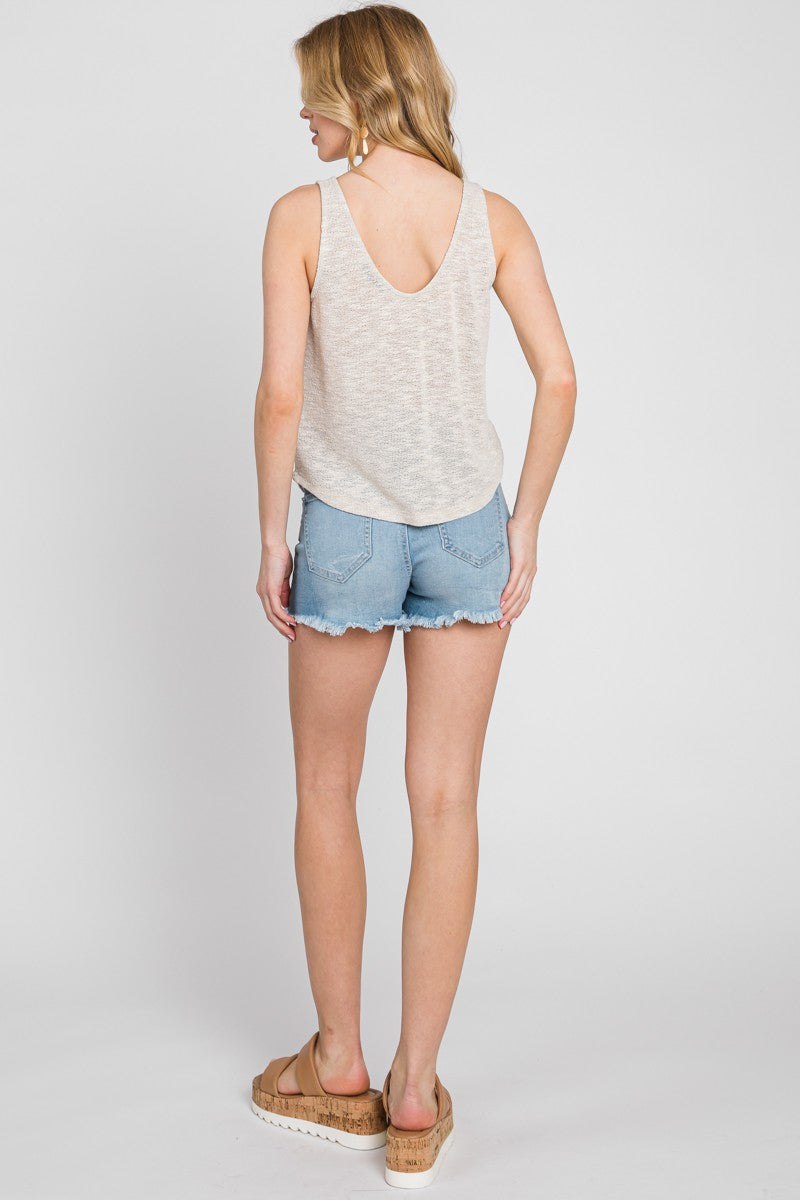 Sleeveless Low Back Top