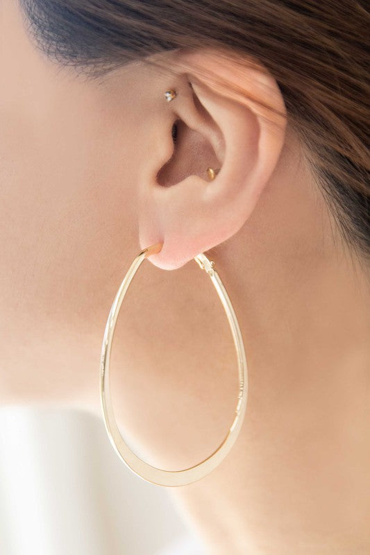 2D Shapes Asymmetrical Hoop Earrings