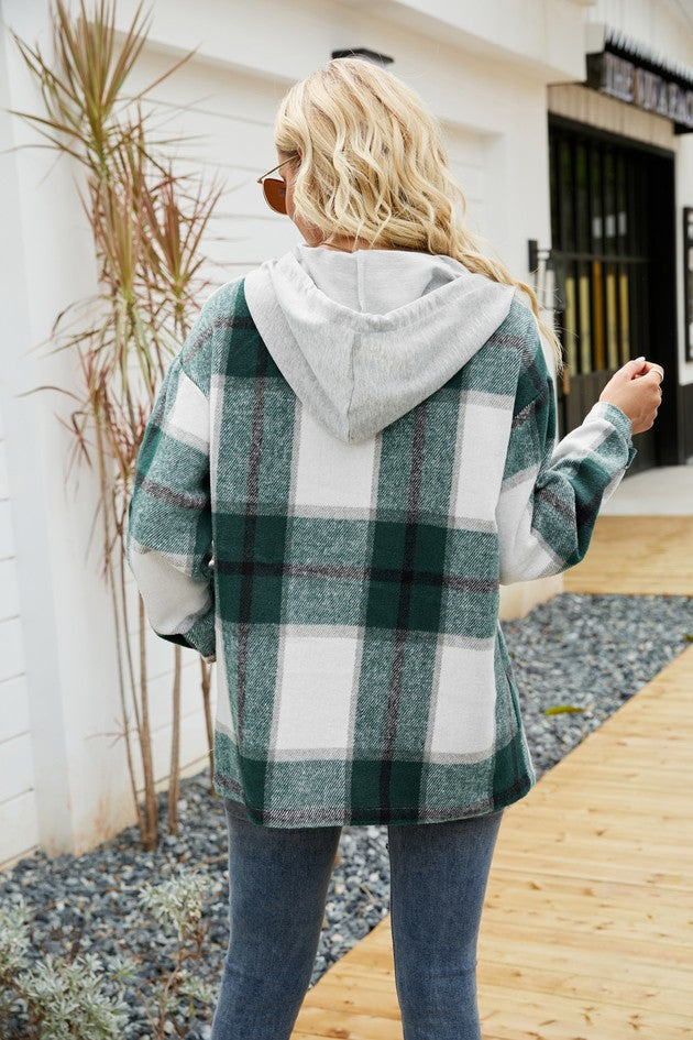 Hooded Long Sleeve Shacket